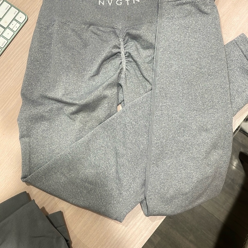 Gray Leggings with Logo